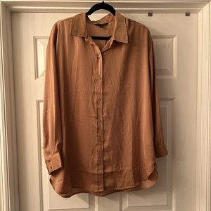 Banana Repulic oversized polyester button up